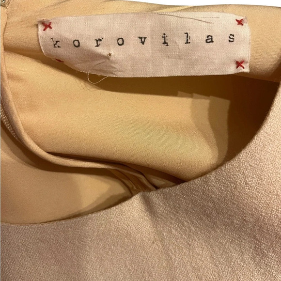 Anthropologie Korovilas Yulia Creamy Thick Knit Embroidered Mini Dress Sz 4 - Picture 7 of 10